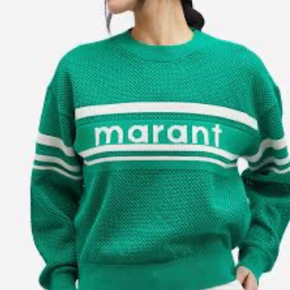 Marant Women's Arwen Green Crew Neck Sweater